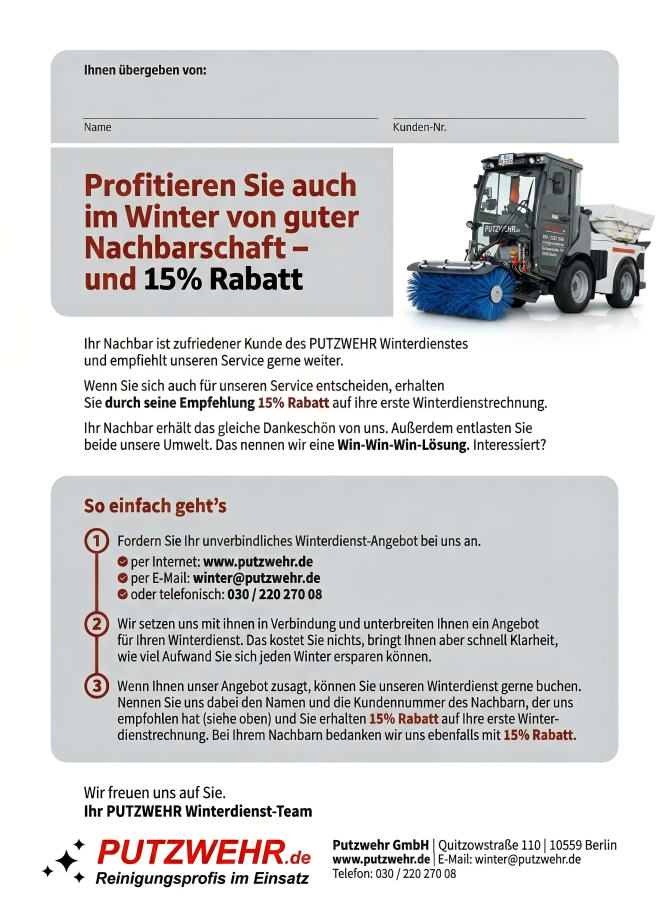 Rabattflyer Putzwehr GmbH